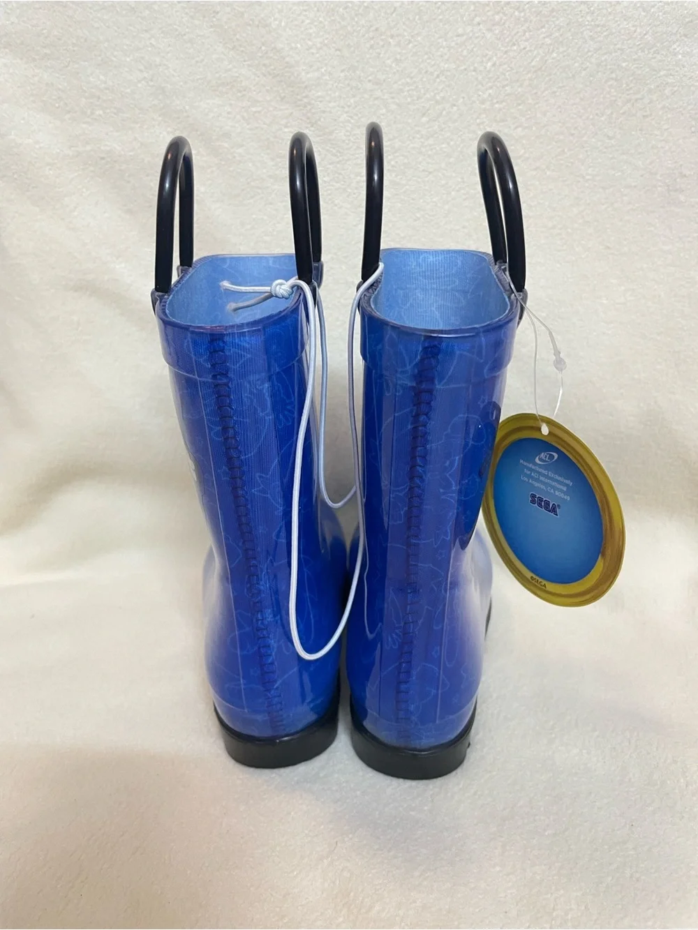 Sonic the Hedgehog Kids Blue Rain Boots Size US 7/8